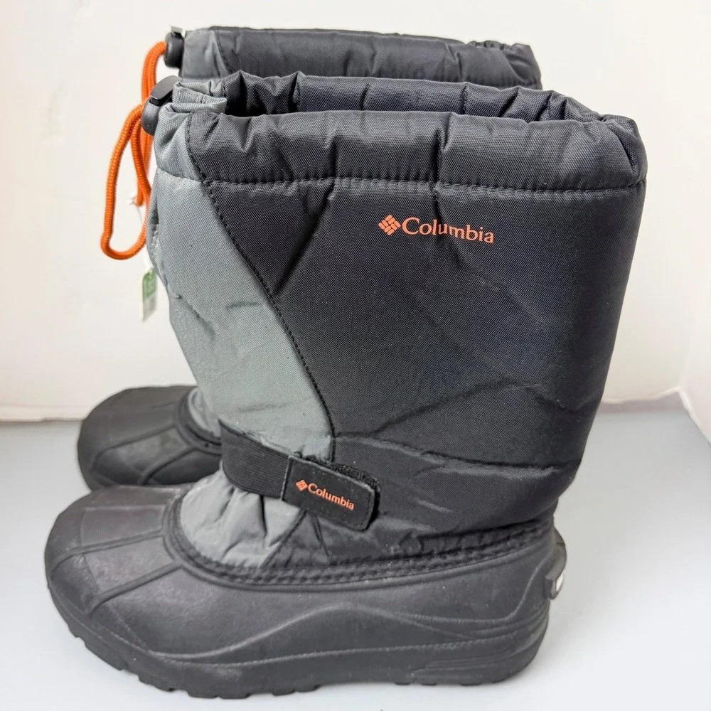Columbia Youth Snow Boots Black Grey 200g Insulated -25F YY1145-012 Kids Size 7
